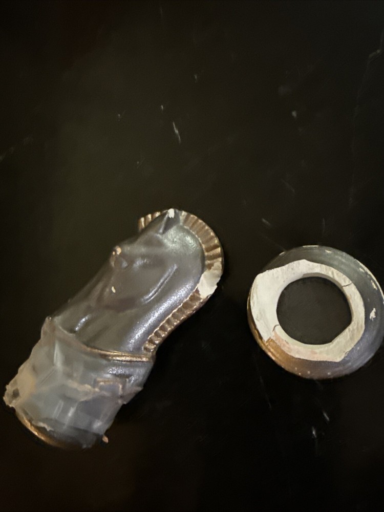 VTG Ceramic Medieval Chess Piece Set Silver Gold DEFECTS & 1 PC BROKEN mcf