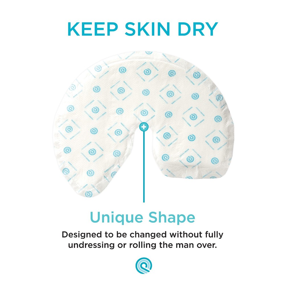 QuickChange Men's Incontinence Wrap | Maximum Absorbency | One-Size | 50 Count