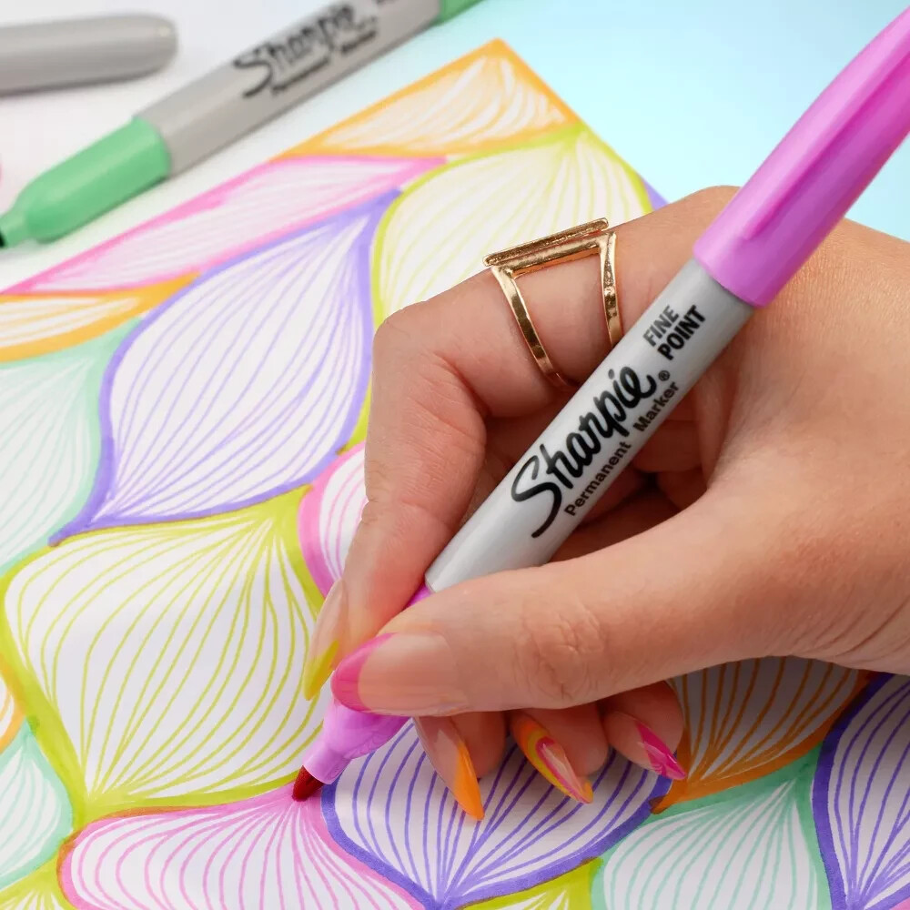 Sharpie Glam Pop Fine Point Permanent Markers 5 per Package Assorted 2185230