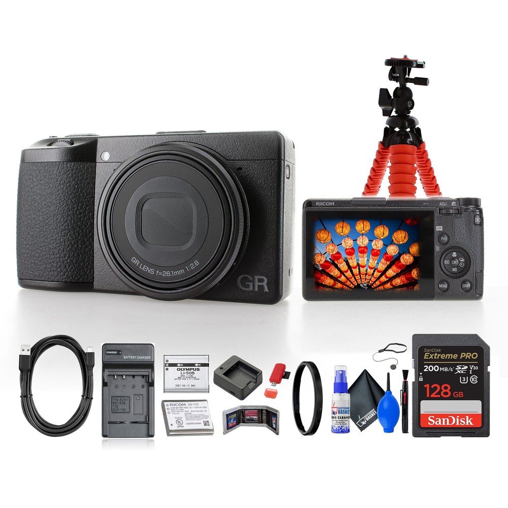Ricoh GR IIIx HDF Digital Camera Bundle with Accessories