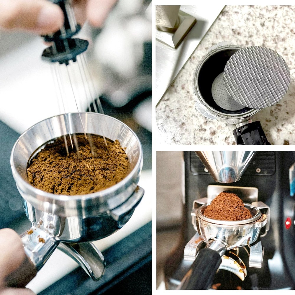 2 Pack 53.3mm Espresso Puck Screen, Reusable Coffee Filter Middle, 53.5mm