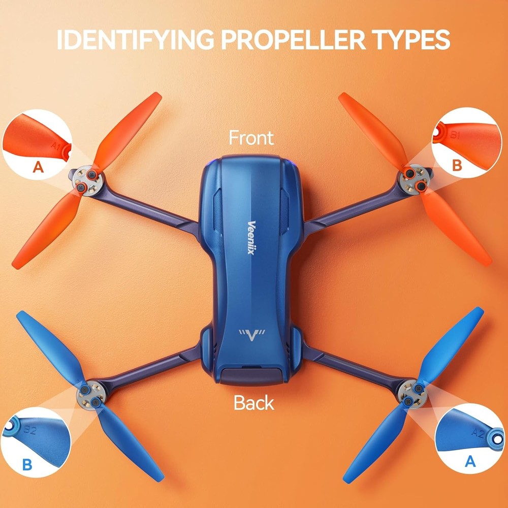 V11MINI 4K Drone Replacement Blades 4 Pcs High Durability Propellers Spare RC
