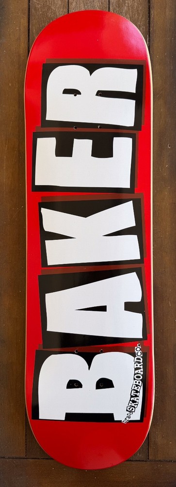 Baker Brand Logo Skateboard Deck - White - 8.5"  OG Shape