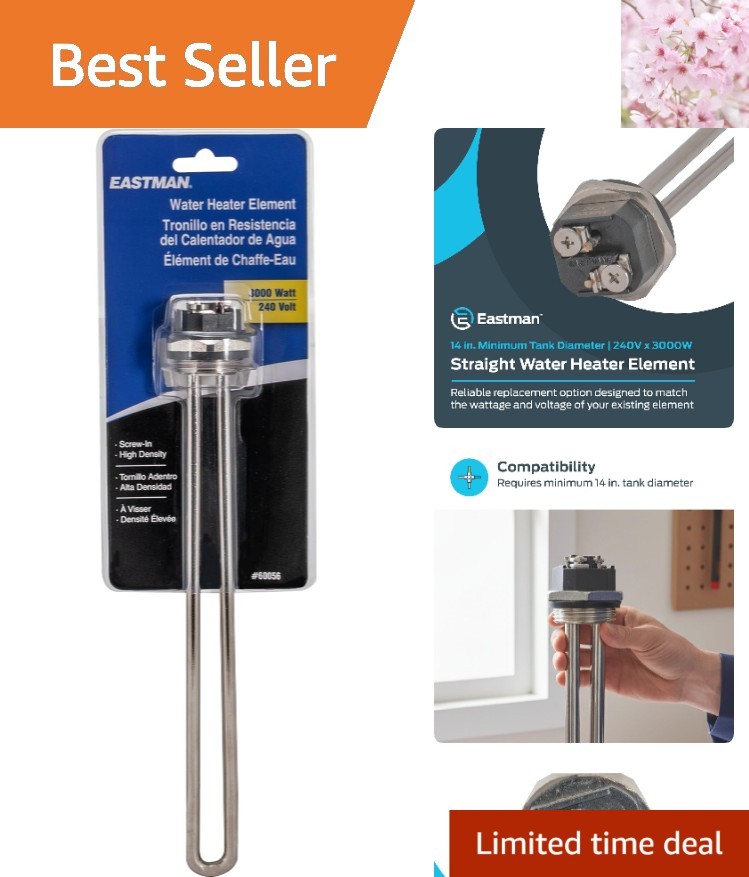 Universal 240V x 3000W Water Heater Element with Copper Sheath - Long-Lasting