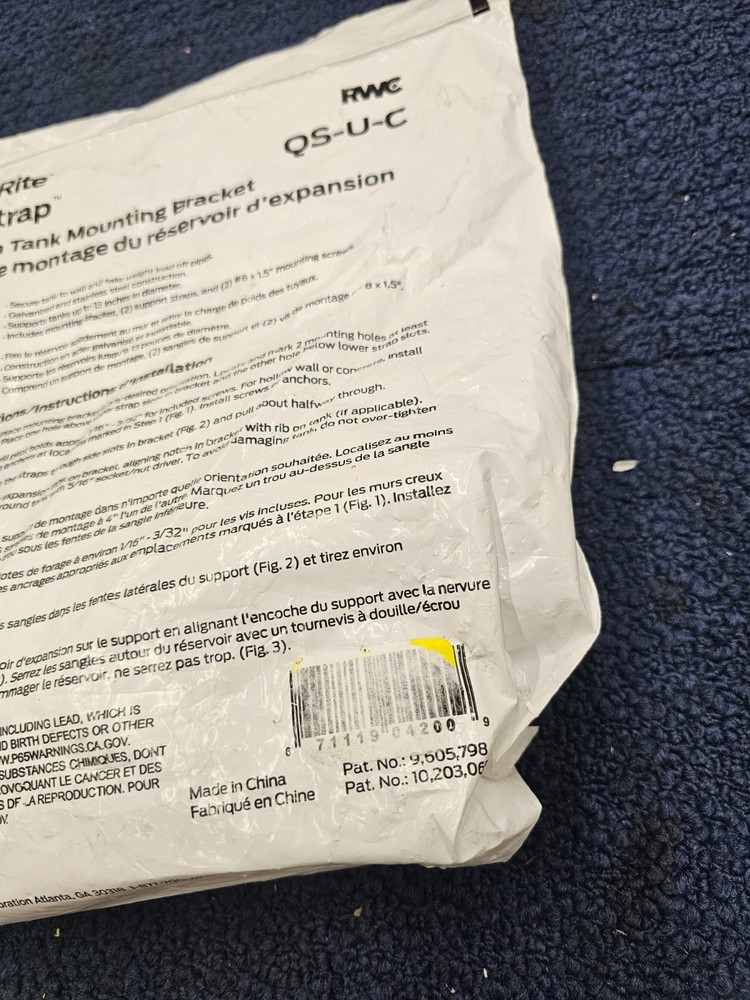 HoldRite QuickStrap QS-U-C Universal Expansion Tank Mounting Bracket For 13"