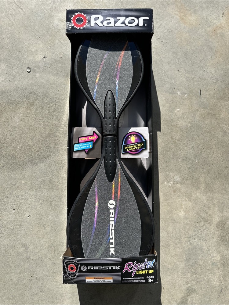 Razor Black Label RipStik Ripster Light Up – Caster Board with Multi-Color LEDs
