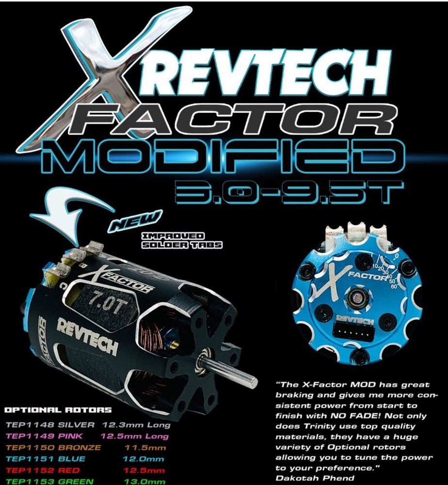 TRINITY Revtech 3.0 Turn Modified Brushless Sensored Motor NEW