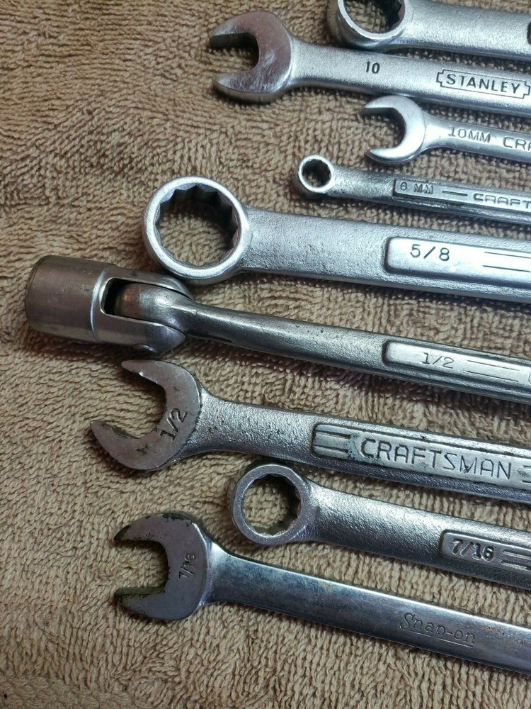14 Craftsman-Proto,Snap-on & Misc Wrenches Different sizes opened end & combina
