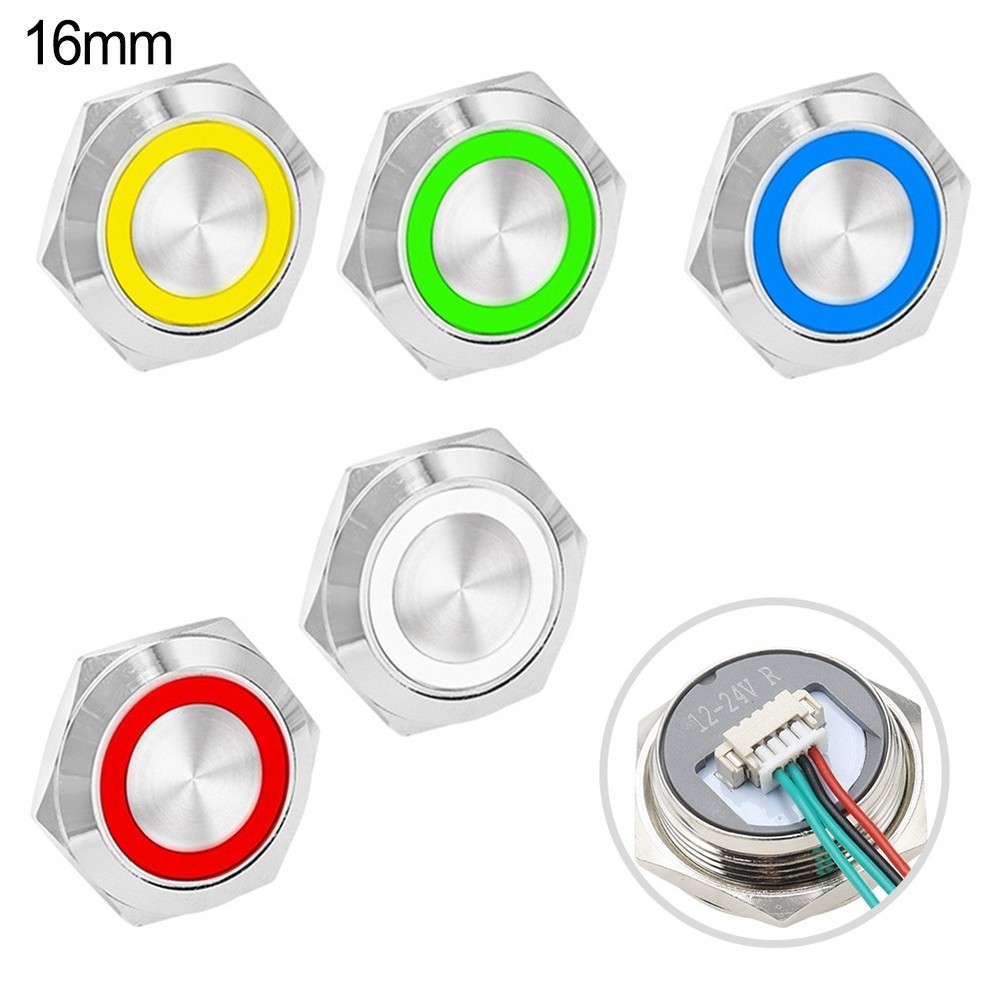 Reliable Waterproof LED Push Button Switch Set of Three for Electronics