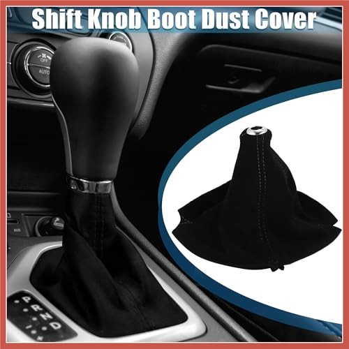 Car Shift Boot Cover Universal Gear Shift Knob Boot Dust Cover Suede Black