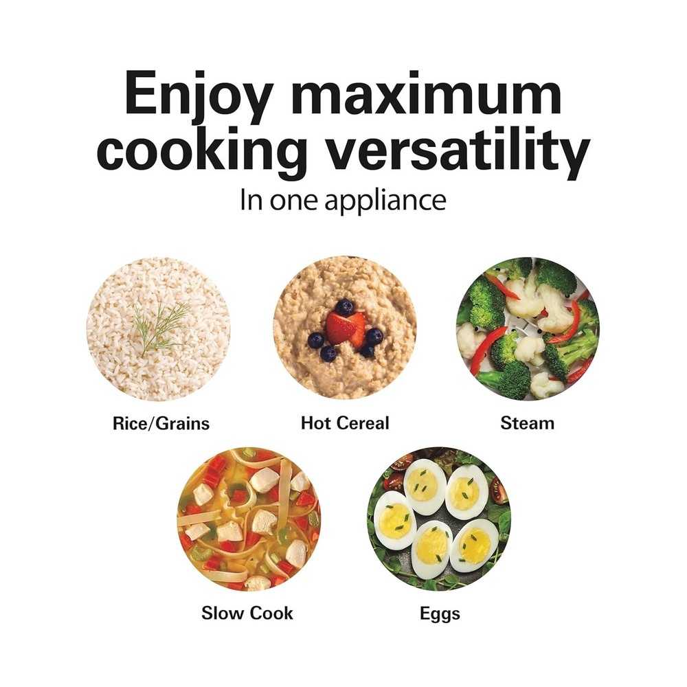 Hamilton Beach Digital Programmable Rice Cooker Food Steamer Hard-Egg Functions