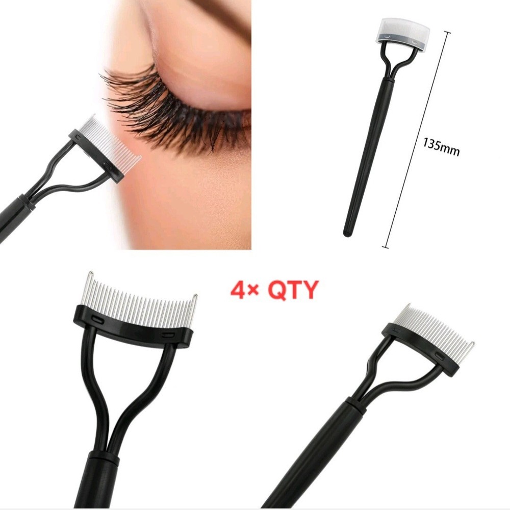 (34 Pcs) Eyeliner/Eyeshadow Template Stencils Eyelash Curler/Seperator Tools Set