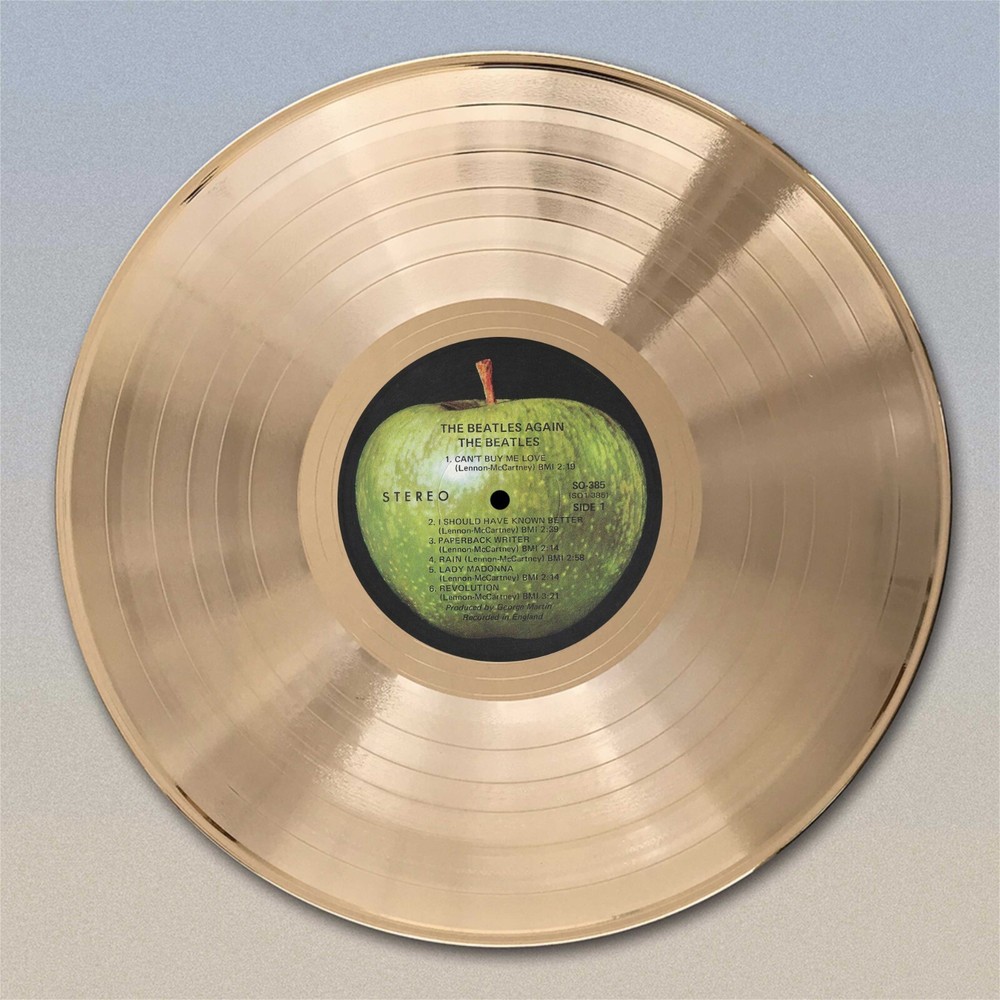Beatles "Again"  Gold LP Record wall art