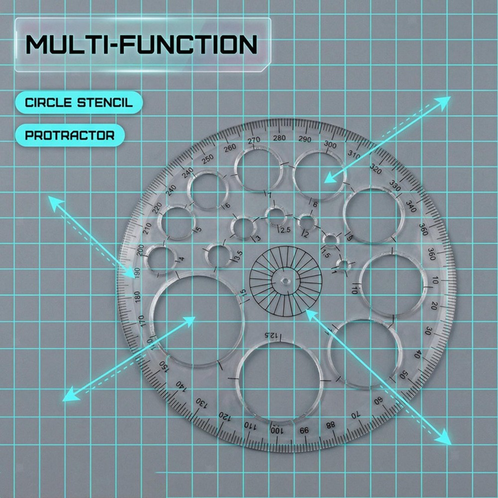 Circle Template Office School Supplies Multipurpose Round