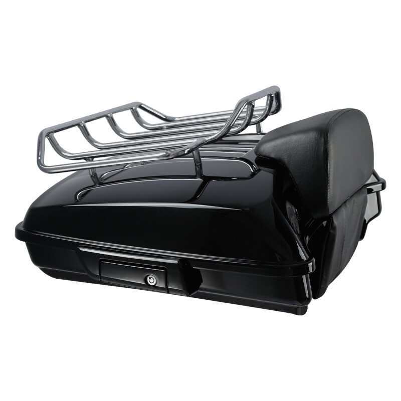 Black Razor Trunk Backrest Mount Rack Docking Kit Fit For Harley Touring 2014+