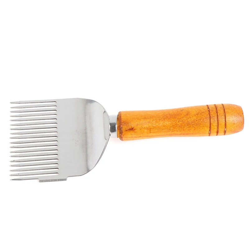 Honey Cutter Scraper Beehive Honey Uncapping Fork Wooden Handle Beekeeping Tools