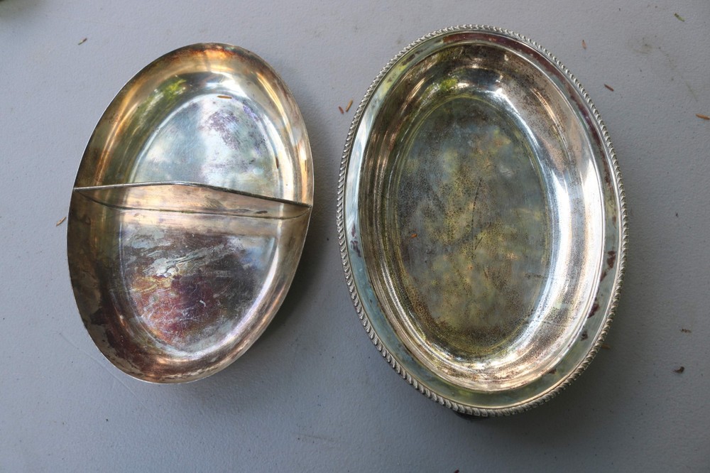 Vintage Serving Silverplate Bowl with insert Bowl with Divider