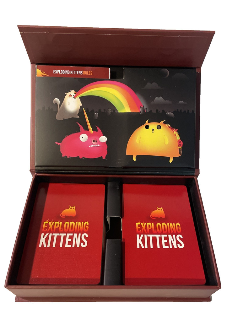Exploding Kittens Card Game Complete Box with Instructions Does not make Noise *