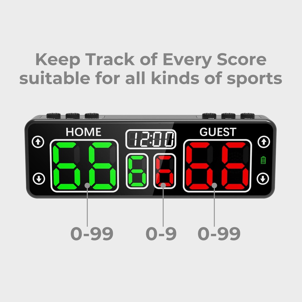 Ousmile Mini Digital Scoreboard - Portable Tabletop for Black