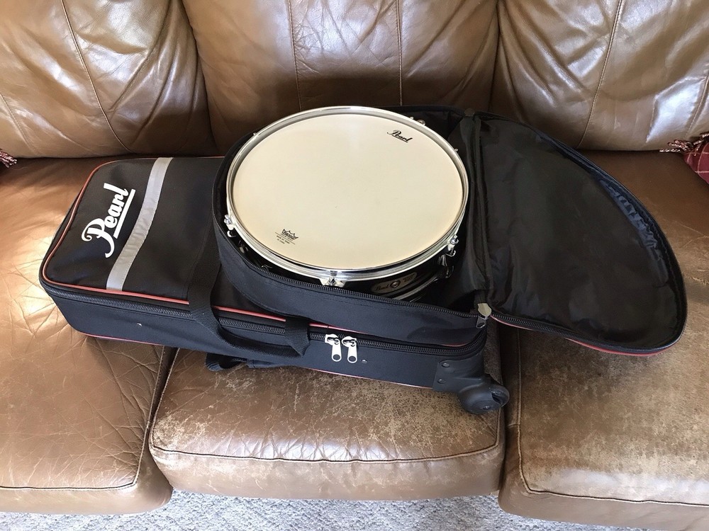 Used Pearl Student Percussion Kit w/ Rolling Case in Good Condition