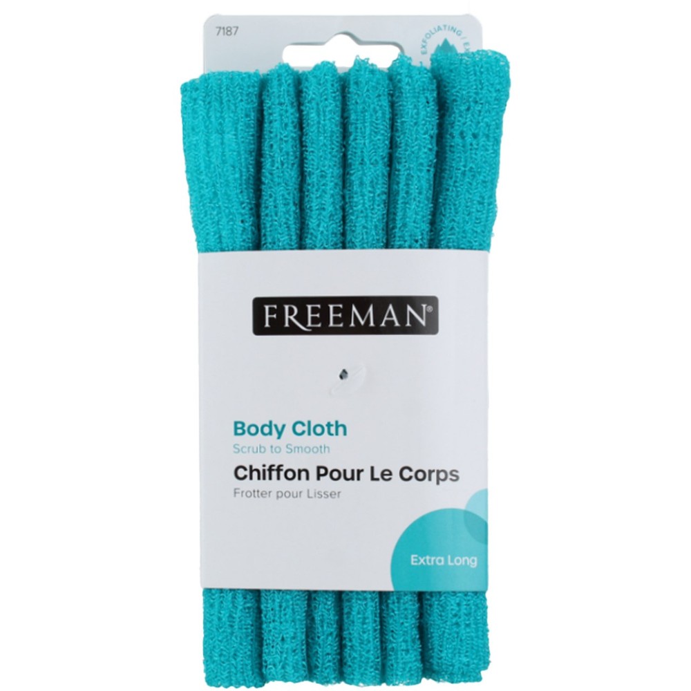 4 Pack Paris Presents Exfoliant Extra Long Bath & Shower Cloth, Assorted Colo...