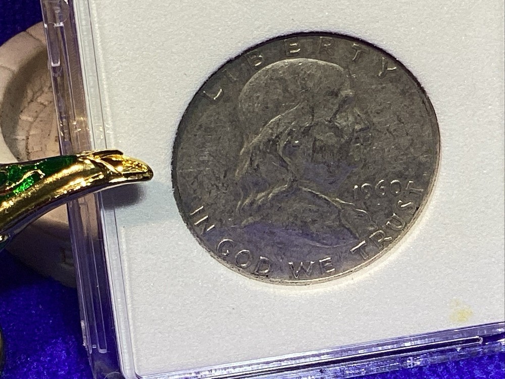 1960 D FRANKLIN HALF 💰in BCW SLAB