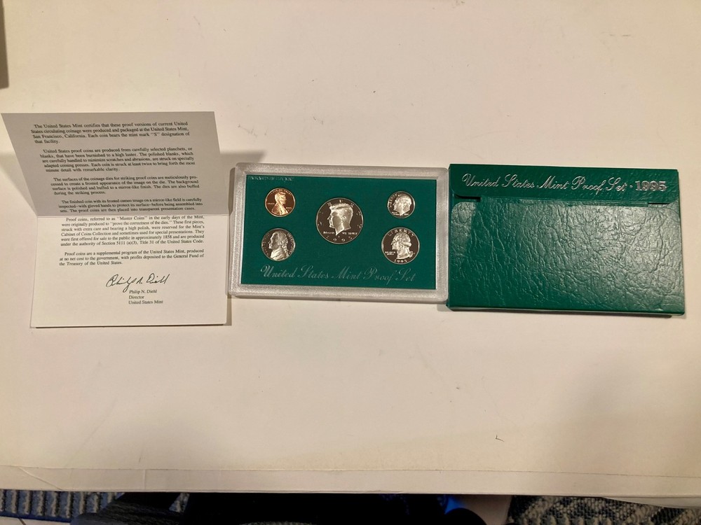 1995 S Proof Set U.S. Mint - Original Packaging + Certificate Of Authenticity