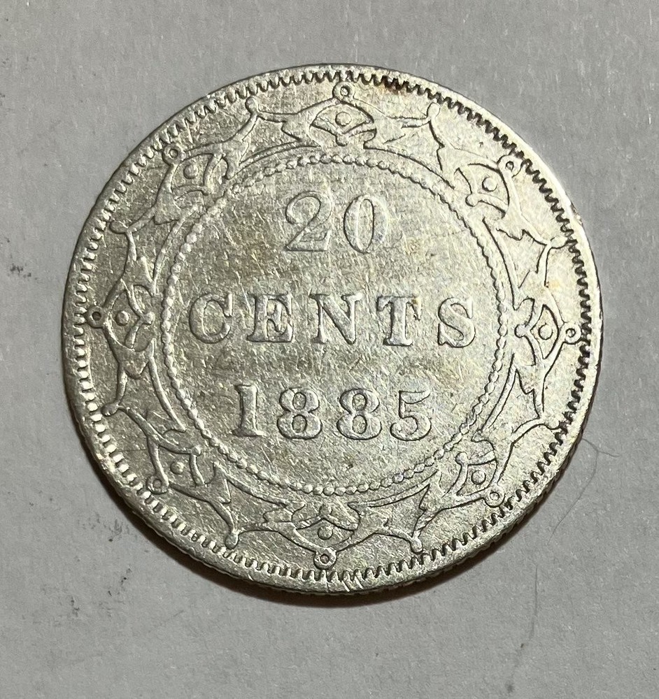 1885 Newfoundland Silver 20 Cents