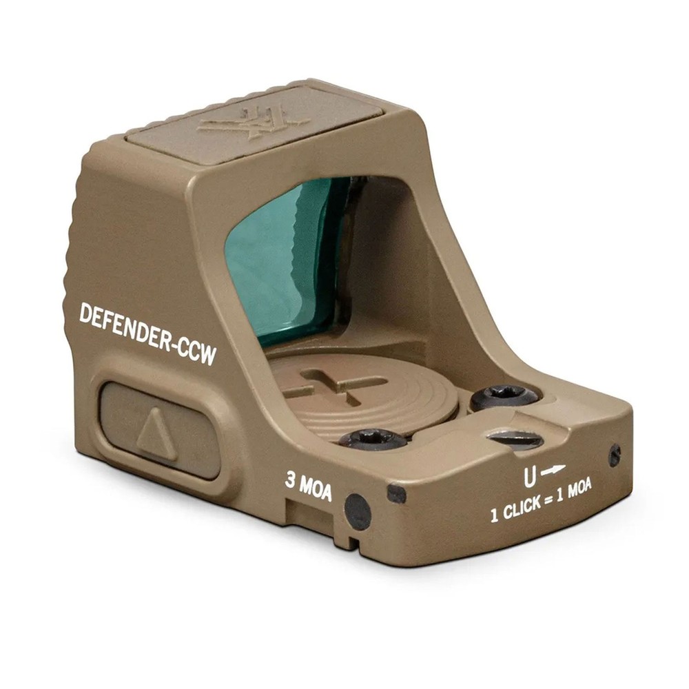 VORTEX Defender-CCW 3 MOA Tan Micro Red Dot Sight with Force On Force Cap, OSFM