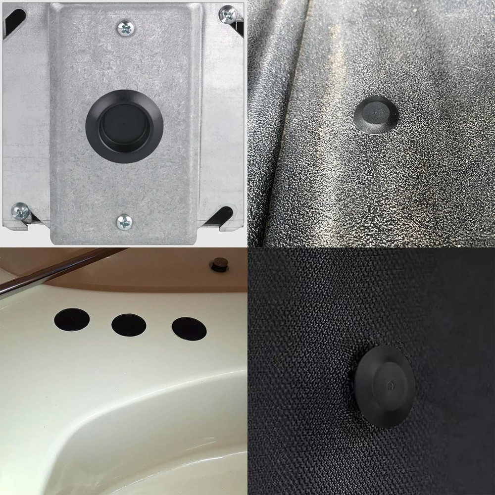 Automotive Black Plastic Plug Set - 424pcs, Assorted Sizes