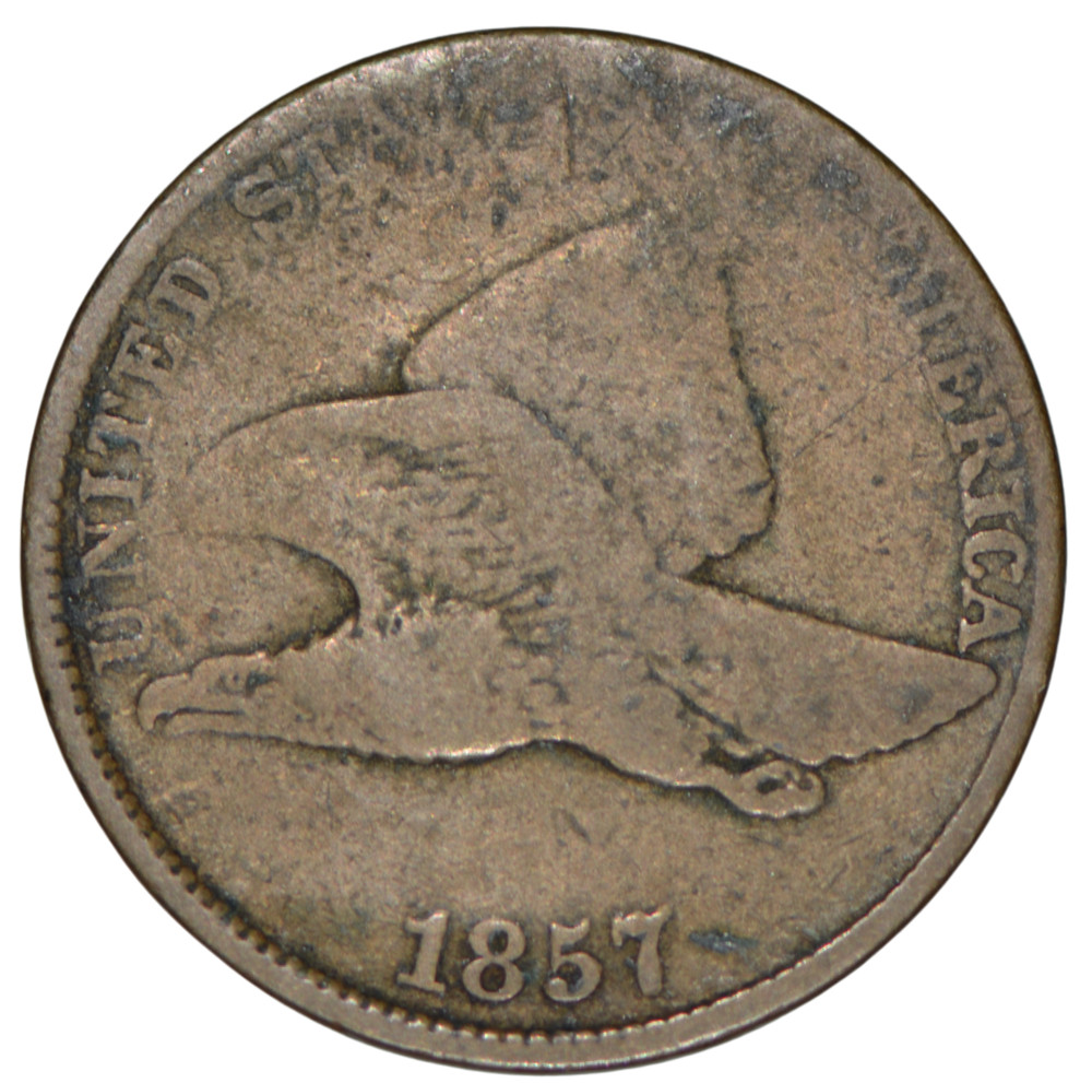 1857 1C Flying Eagle Cent ~ VG