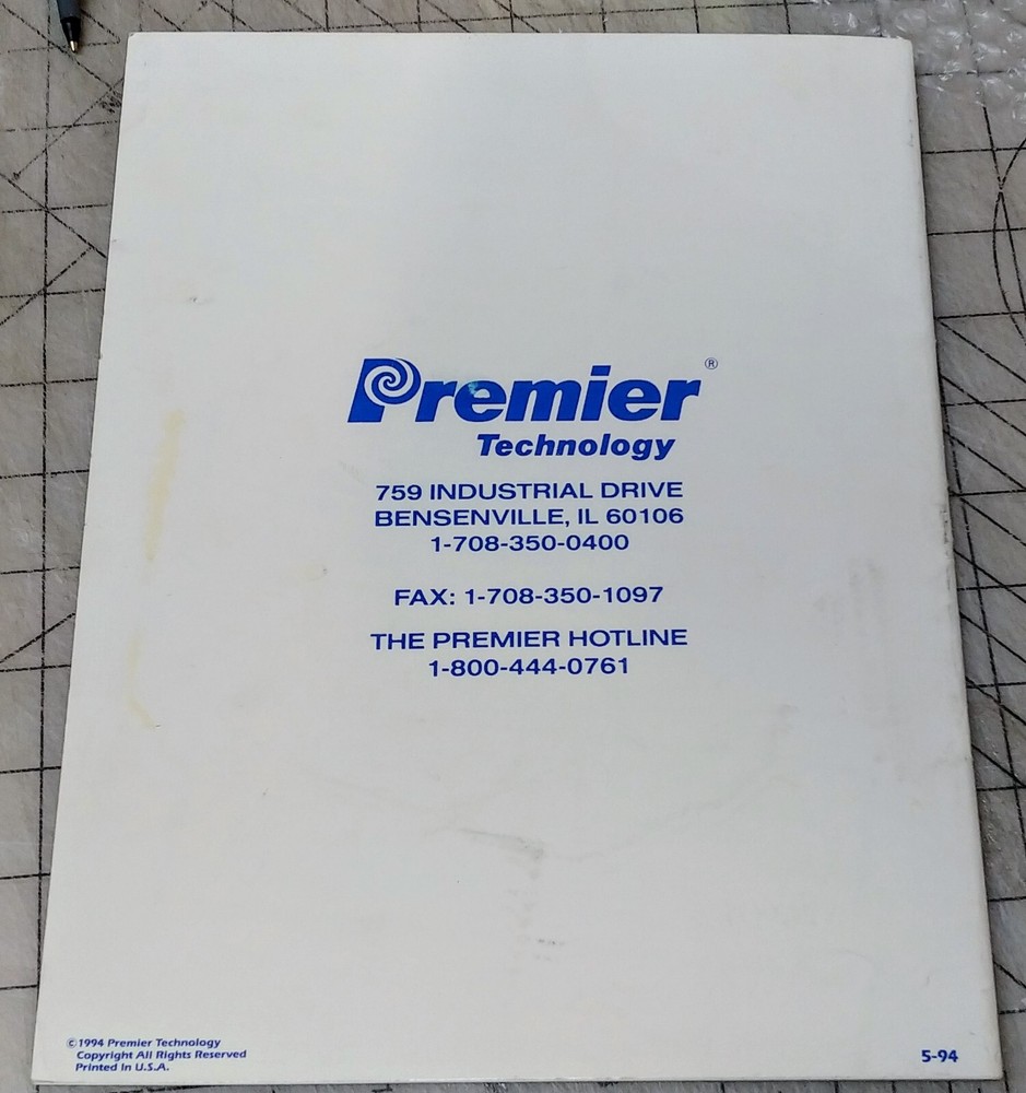 Gottlieb Premier Technology Pinball 1992 1993 1994 Technical Up-Date ORIGINAL