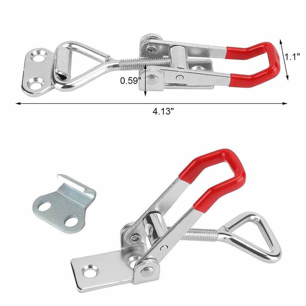 8pack Steel Toggle Latch Catches Adjustable Lock Clamp For Boxes Case