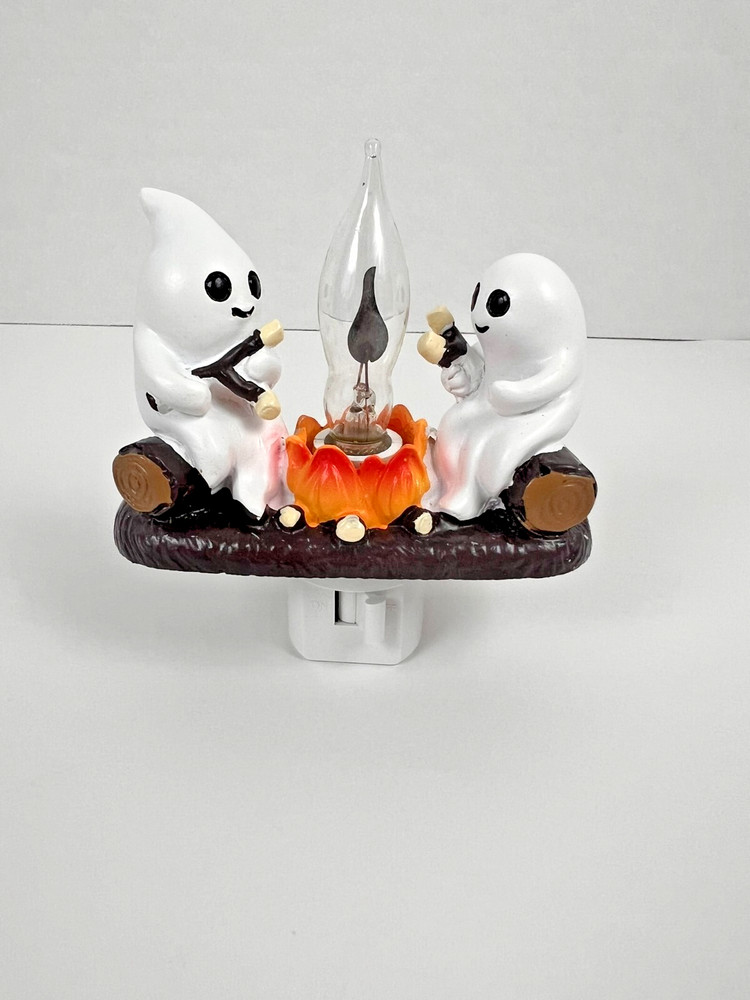 Halloween Ghost Campfire Fire Marshmallow Night Light Flickering Nightlight Gift