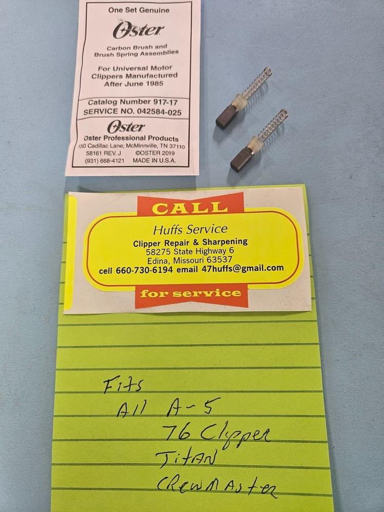 Oster Carbon Brush Set  Fits A-5 -Titan & Crewmaster   Clippers