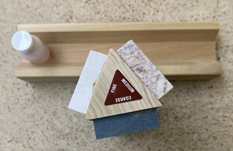 Tri 8 Arkansas Knife Sharpening Stone Kit