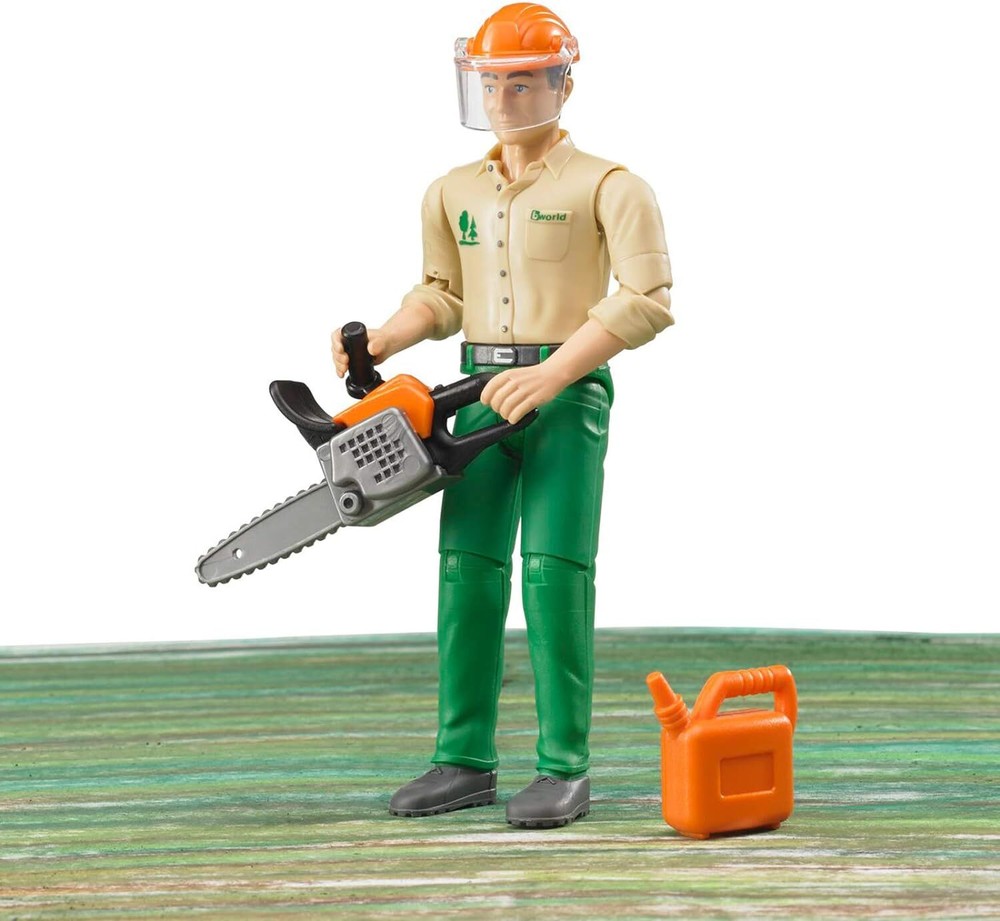 Bruder 60030 bworld Logging Man / Forestry Worker with Accessories