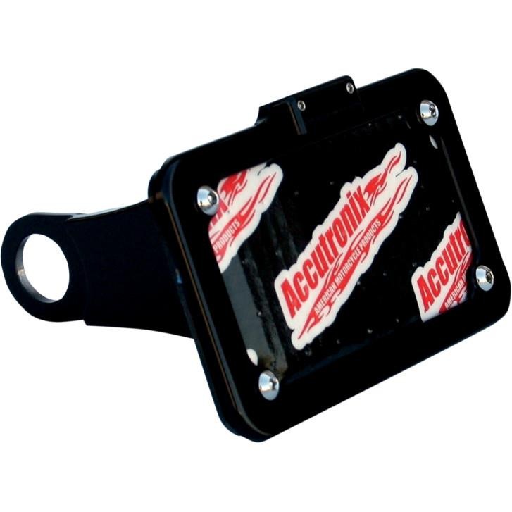 Accutronix [LPF114HV-B] Side Mount License Plate Assembly Black Anodized