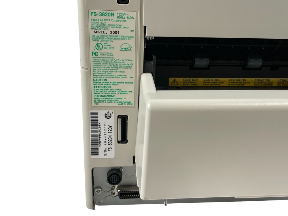 Kyocera FS-3820N Workgroup Laser Printer- Parts