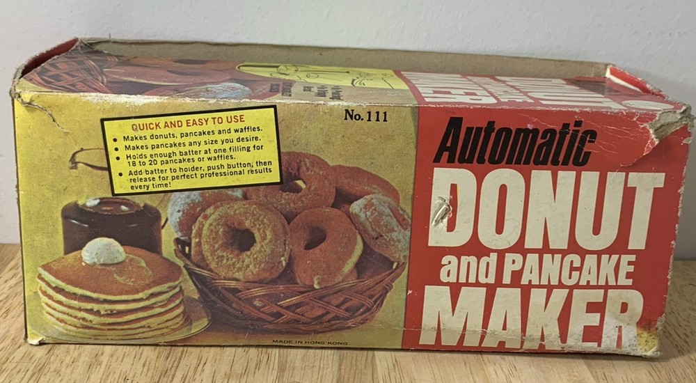 VINTAGE AUTOMATIC DONUT MAKER In Original Box BATTER DISPENSER