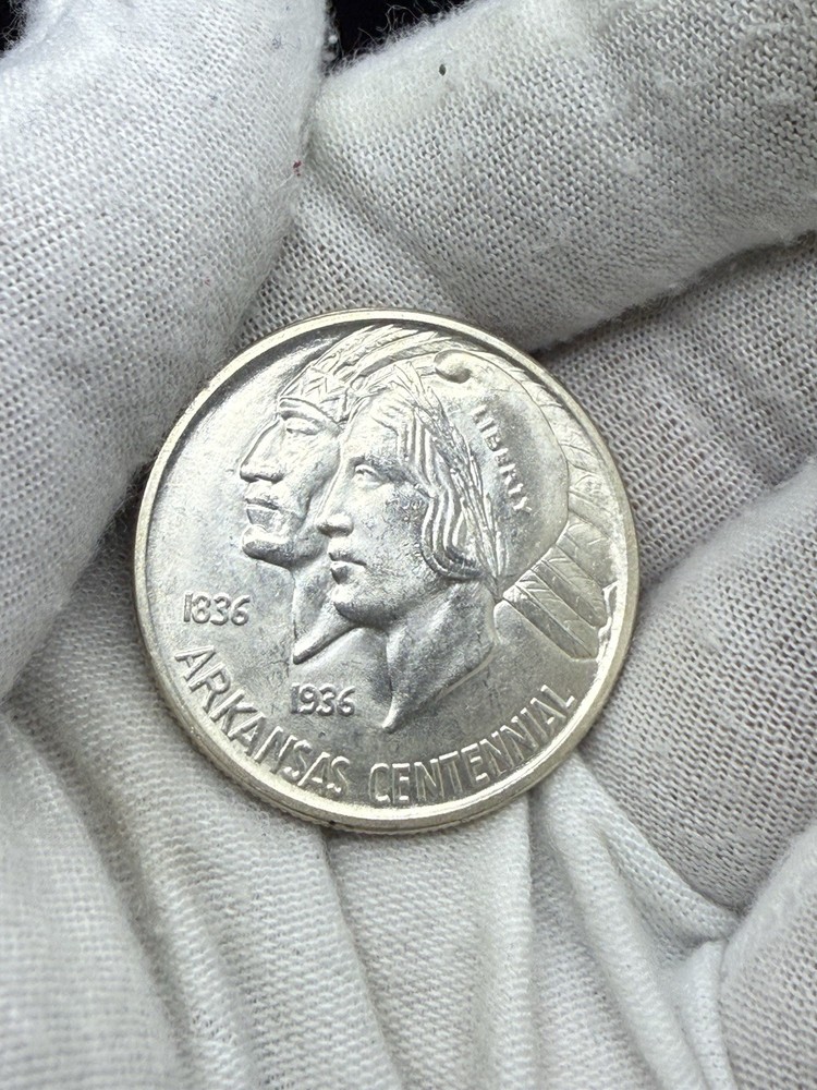 1937-D Arkansas Commemorative Half Dollar, Solid Gem BU++ J172