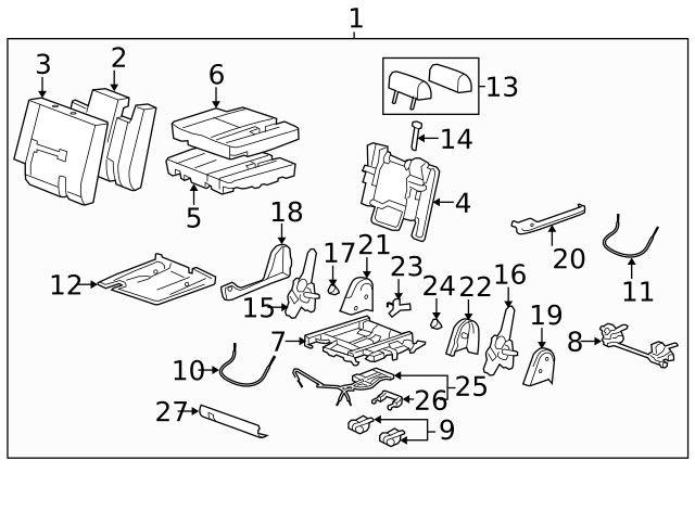 Genuine GM Headrest 15827642