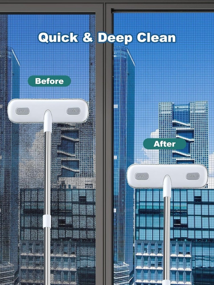 Cleaning Brush for Window Screen, Screen Cleaner Tool, 2 in 1 Mesh Screen Cle...