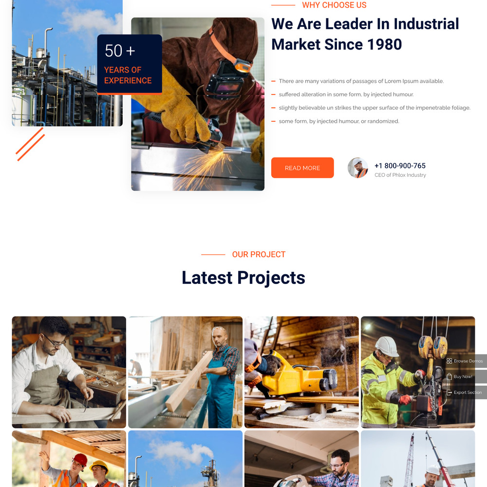 Mechanical Industry Website Design with Free VPS Web Hosting and Installation