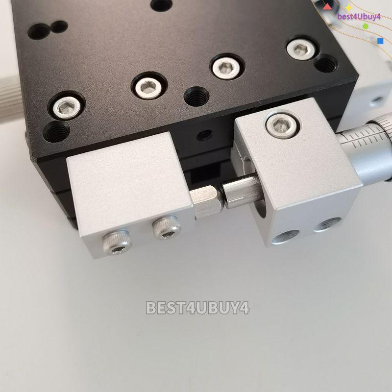60*60mm XY Axis Displacement Platform Manual Linear Stage Trimming Sliding Table