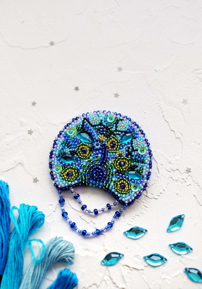 Abris Art Beading Decoration - Peacock AD-006