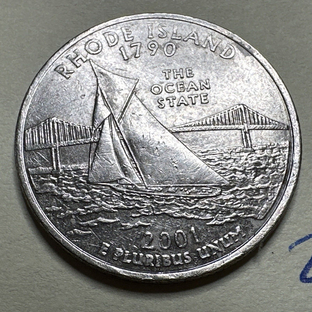 2001 D Rhode Island Quarter  9349N