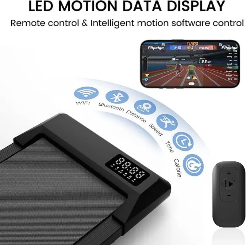 Superun 2in1 2.5HP Walking Treadmill Foldable App Remote Home Office