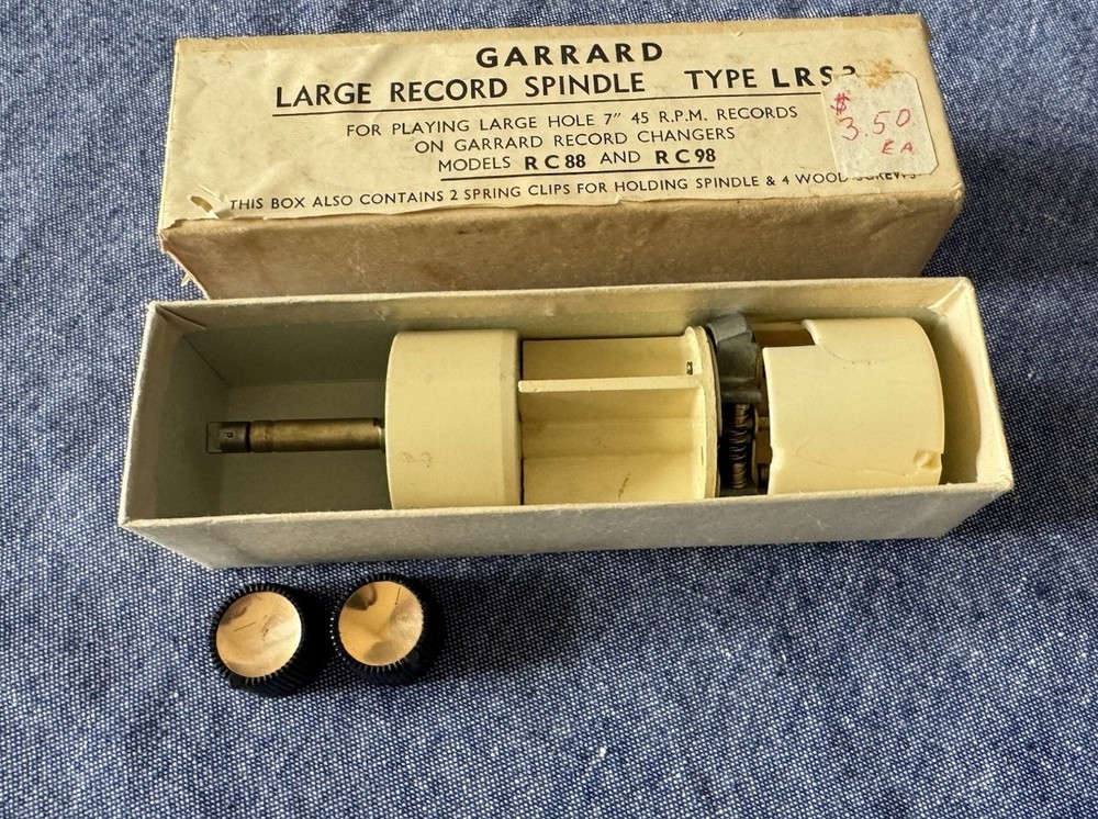 Garrard Large Record Changer Spindle Only Type LRS3 Turntable type A for 7” RPM