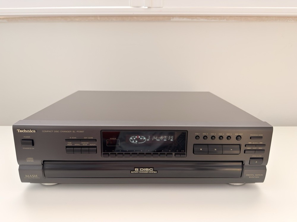 Technics SL-PD887 5-Disc CD Changer Carousel Player Tested Working